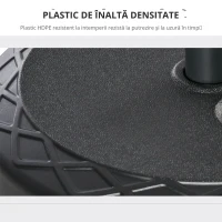 Outsunny Baza pentru umbrela rotunda Φ55cm din plastic de 30kg pentru stalpi de 38-48mm negru(m-6)