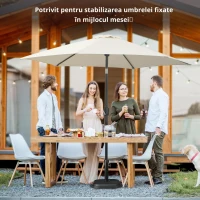 Outsunny Suport Baza pentru Umbrele de Gradina din Beton de 11 kg, Greutate Patrata pentru Suport de Umbrela de Masa in Aer Liber, Negru(m-9)