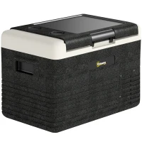 Outsunny 30L Portable Car Refrigerator - Grey and Black(m-10)