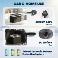 Outsunny 30L Portable Car Refrigerator - Grey and Black(m-6)