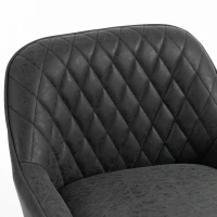 HOMCOM Bar Stools Adjustable Swivel Kitchen Chairs with Backrest Set of 2 for Kitchen Island Black(m-11)