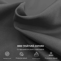 Outsunny Husă pentru Umbrelă 3x3 m Impermeabilă, Protecție cu Fermoar și Șnur, Negru(m-5)