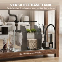 PawHut Aquarium 43L en Verre Trempé avec Tapis de Protection Pour Poissons, Crevettes, Tortues, 50 x 30 x 30 cm, Transparent(m-8)
