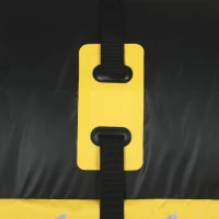 Outsunny Car Roof Bag, 21 Cubic Feet Waterproof Soft Car Roof Box Roofing Cargo Carrier w/ Reflective Arrows, Door Hooks, Yellow(m-12)