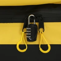 Outsunny Car Roof Bag, 21 Cubic Feet Waterproof Soft Car Roof Box Roofing Cargo Carrier w/ Reflective Arrows, Door Hooks, Yellow(m-10)
