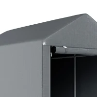 Outsunny Opslagtent met Staalframe robuust weerbestendig, Donkergrijs(m-14)