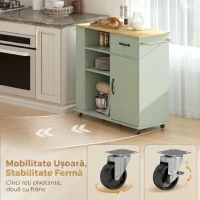 HOMCOM cărucior mobil dulap organizator(m-6)