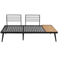 Modular Garden Sofa Set with Washable Zip-Off Cushion Covers, Versatile Garden Lounge Set for Patio, 160L × 64W × 75H cm, Gray(m-11)