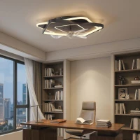 HOMCOM Plafondventilator met licht en afstandsbediening, LED-plafondventilator met 6 snelheden, 3 kleurtemperaturen(m-10)