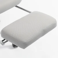 HOMCOM Chaise bureau ergonomique, fauteuil de bureau avec soutien lombaire dynamique adaptatif, 73x75x120-128cm, gris(m-11)