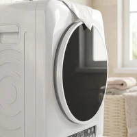 HOMCOM 1000W compacte wasdroger met Extra Droog & ECO-functies, timer- en temperatuurinstellingen, wit(m-12)