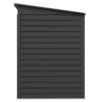 Outsunny 4 x 6ft Galvanised Metal Garden Shed, with Locking Door - Grey(m-12)