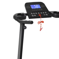 HOMCOM Elektrische loopband met LCD-display inklapbare fitnessapparatuur 1-14 km/u staal(m-8)