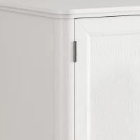 HOMCOM Keukenkast met 4 deuren, lade en verstelbare planken voor keuken, 80 x 39,5 x 186,4 cm wit(m-12)