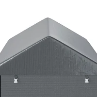 Outsunny Opslagtent met Staalframe robuust weerbestendig, Donkergrijs(m-13)