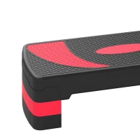 HOMCOM Aerobic-stepper, in hoogte verstelbaar, voor binnen en buiten, draagvermogen tot 150 kg, 80 x 31 x 10-20 cm, rood(m-10)