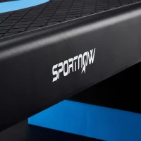 SPORTNOW Stepper Fitness Aérobic 3 Niveaux, Hauteur Réglable 10/15/20 cm avec Rehausses, Surface Antidérapante, 68x29x20cm, Bleu(m-11)