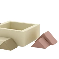 AIYAPLAY Soft Play 9 Piece Foam Climbing Blocks Soft Play Set with Tangram Play, Removable Cover for Kids Room, Ages 3-6 Years(m-12)