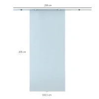 HOMCOM Porta de correr em vidro Porta interior Vidro fosco 102,5 x 205 cm(m-3)