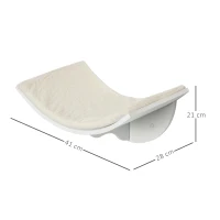 PawHut Prateleira para gatos, montagem na parede, superfície de descanso macia, até 10 kg, 41x28x21 cm, Branco(m-3)