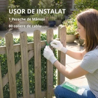 Outsunny Set de 6 Garduri Vii Artificiale pentru Ascundere Grădină 50x50 cm Tip Milano Montaj Ușor Anti-UV pentru Terasă Balcon Verde(m-5)