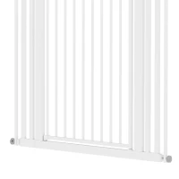 PawHut Barrera de Seguridad Niños Perros y Gatos Extra Alta 160cm Extensible 76-105cm para Puertas Escaleras Cierre Automático(m-13)
