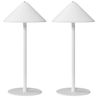 HOMCOM Lâmpada de Mesa LED com Cabo USB, Interruptor Touch, Metal, Recarregável, Branco
