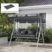 Outsunny Ensemble de 4 coussins d'extérieur pour balancelle de jardin, 1 coussin d'assise coussins de dossier et 2 oreillers(m-10)