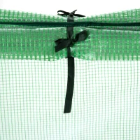 Outsunny Kas Tuinkas met 2 rolramen, voor binnen en buiten, metaal + kunststof, groen, 180 x 90 x 70 cm | aosoom(m-11)