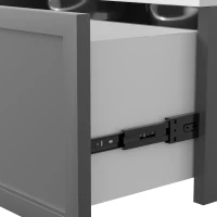 PawHut Stainless Steel Raised Dog Bowls, with 21L Storage Drawer for Large Dogs - Grey(m-10)