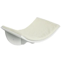 PawHut Prateleira para gatos, montagem na parede, superfície de descanso macia, até 10 kg, 41x28x21 cm, Branco(m-1)