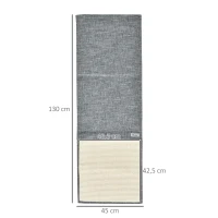 PawHut Tapete de Arranhar para Gato Conjunto de 2 130 x 45 cm Sisal Prancha de Arranhar Arranhadores Tapete Protetor para Sofá Móveis Porta Cinza(m-3)
