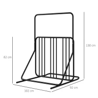 DURHAND Suporte para 4 Bicicletas, resistente às intempéries, suporte adicional, 102 x 92 x 130 cm, Preto(m-3)