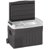 Outsunny Caixa Frigorífica com Compressor 30 L Elétrica com LED Modo ECO Função de Conservação Preto(m-1)