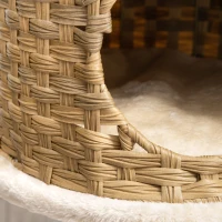 PawHut Arranhador 95 cm Torre para Gatos com Toca, Bola de Brinquedo, Troncos de Sisal, Plataforma Grande, Arranhador Multinível, Árvore de Escalada, para Gatos até 5 kg, Natural+Bege(m-5)