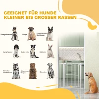 PawHut Portão de proteção para cães, 76-104 cm Grade sem perfuração, Grade para escadas(m-5)