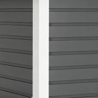 Outsunny 7 x 4ft Garden Shed, Easy to Assemble, Upgraded Galvanised Steel Frame with Foundation Kit, Double Doors with Lock, Outdoor Metal Shed with Vents and Gloves, Garden Storage Shed, Dark Grey(m-12)