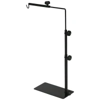 PawHut Suporte para Lâmpada de Aquecimento para Terrários Ajustável em Altura 40x15x95 cm Preto(m-6)