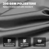 Outsunny Cuscino da Giardino in Stile Capitonné per 2 Persone con 6 Lacci, in Cotone e Poliestere, 150x98x8 cm, Grigio Scuro(m-3)