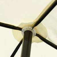 Outsunny Sonnenschirm 2x2 m für Außen mit quadratischem Dach, verstellbar und tragbar, Creme(m-4)