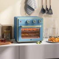 HOMCOM 20L 90-230℃ Mini Electric Oven - Blue(m-11)
