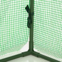 Outsunny Kas Tuinkas met 2 rolramen, voor binnen en buiten, metaal + kunststof, groen, 180 x 90 x 70 cm | aosoom(m-13)