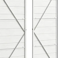 Outsunny 7.9ft x 6.2ft Aluminium Frame and Plastic Wall Shed, with Foundation - Grey(m-15)