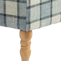 HOMCOM Linen Fabric Upholstered Footstool, Rectangular Storage Stool with Removable Top, Padded Seat and Hidden Space, Grey(m-10)