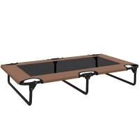 PawHut Cama elevada portátil para cães, cama elevada para animais com malha respirável, para cães grandes, Café(m-1)