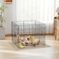 PawHut Recinto per Cani Recinto Espandibile Pieghevole in Metallo 50x80 cm Nero(m-9)