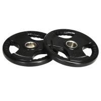 SPORTNOW Anilha, conjunto de 2, 10 kg por anilha, três pegas, revestimento em borracha que protege o piso, metal(m-1)