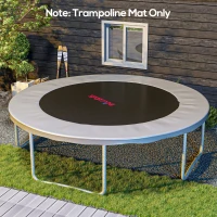 SPORTNOW Replacement Trampoline Mat with Spring Pull Tool, 72 V-Hooks, for 12ft Trampoline using 14cm Springs, Orange(m-10)