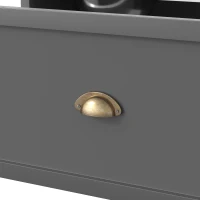 PawHut Stainless Steel Raised Dog Bowls, with 21L Storage Drawer for Large Dogs - Grey(m-11)