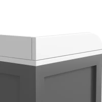 PawHut Stainless Steel Raised Dog Bowls, with 21L Storage Drawer for Large Dogs - Grey(m-13)